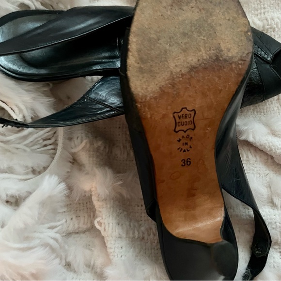 Vintage Italian Leather Heels - Picture 4 of 4